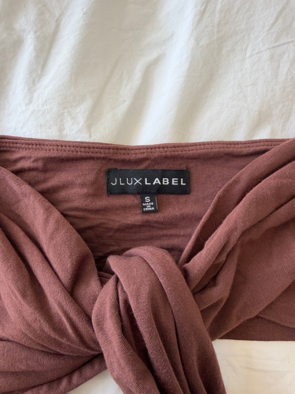 Women’s Wide-Leg Scarf top set in Deep Brown - Picture 5 of 5